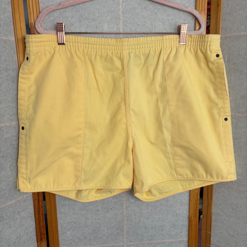 Clear Creek Vintage Mens Yellow Short Shorts Large Drawstring Waist 3.5" Retro‎